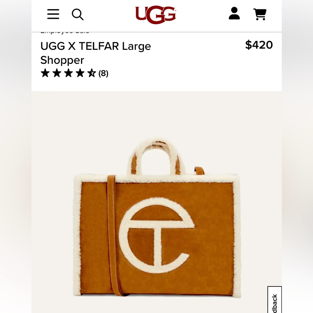Ugg X Telfar large shopper in chestnut